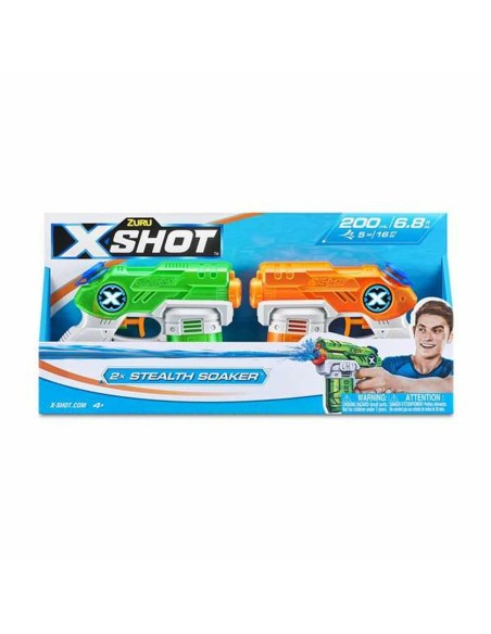 Water Pistol X-Shot Warfare Double Small Stealth 2 Pieces 16 x 13 x 3 cm | Tienda24 Tienda24.eu