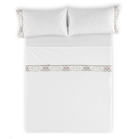 Juego de Sábanas Alexandra House Living Blanco Cama de 180 4 Piezas de Alexandra House Living, Sábanas y fundas de almohada -...