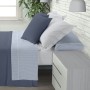 Bettwäsche-Set Alexandra House Living Greta Blau King size 4 Stücke von Alexandra House Living, Bettlaken und Kissenbezüge - ...