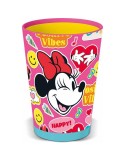 Glass Minnie Mouse Flower Power 470 ml Plastic | Tienda24 Tienda24.eu