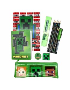 Set de Papelaria Minecraft 29,5 x 25 x 3 cm 12 Peças de Minecraft, Conjuntos de material escolar - Ref: S2436080, Precio: €21...