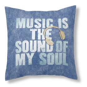 Funda de cojín Alexandra House Living Music is the sound of my soul 50 x 50 cm de Alexandra House Living, Fundas - Ref: D1601...