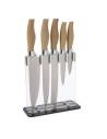 Juego de Cuchillos de Cocina y Soporte Quid Baobab (5 pcs) Marrón Metal | Tienda24 Tienda24.eu