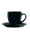 Lot de tasses avec soucoupes Luminarc Carine Noir verre 22 cm (12 Pièces) | Tienda24 Tienda24.eu