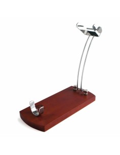 Jamonero de Madera Natural Metal Bambú 47 x 16,5 x 36 cm | Tienda24 Tienda24.eu