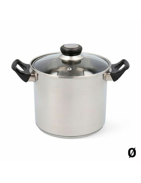 Pot with Glass Lid Quid Habitat Stainless steel | Tienda24 Tienda24.eu