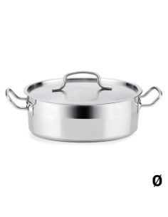 Cacerola con Tapa de Cristal Quttin Caesar Acero Ø 28 x 11 cm (4 Unidades) | Tienda24 Tienda24.eu