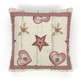 Kissenbezug Alexandra House Living Star & Hearts Bunt 42 x 42 cm von Alexandra House Living, Zierkissenbezüge - Ref: D1601384...