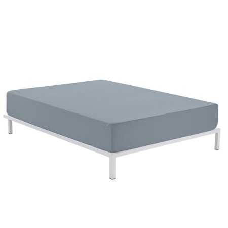 Sábana Bajera Alexandra House Living Gris Acero 135/140 x 200 cm de Alexandra House Living, Sábanas y fundas de almohada - Re...