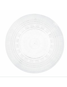 Assiette plate Stoneware Lotus Porcelaine Noir (ø 23 x 2,5 cm) | Tienda24 Tienda24.eu