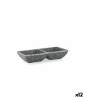 Bandeja de Aperitivos Quid Lonja Gris Plástico 17 x 7 x 3 cm (12 Unidades) | Tienda24 Tienda24.eu