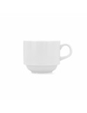 Teacup Bidasoa Glacial White Ceramic 250 ml (6 Units) (Pack 6x) | Tienda24 Tienda24.eu