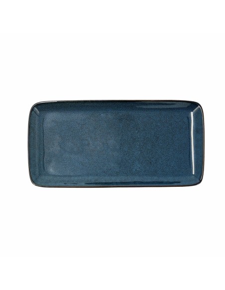 Serving Platter Bidasoa Ikonic Ceramic Blue (28 x 14 cm) (Pack 4x) | Tienda24 Tienda24.eu