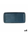 Serving Platter Bidasoa Ikonic Ceramic Blue (28 x 14 cm) (Pack 4x) | Tienda24 Tienda24.eu