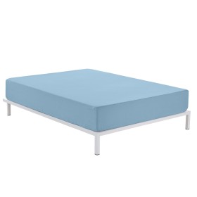 Drap housse Alexandra House Living Bleu Celeste 200 x 200 cm de Alexandra House Living, Draps et taies d'oreiller - Réf : D16...