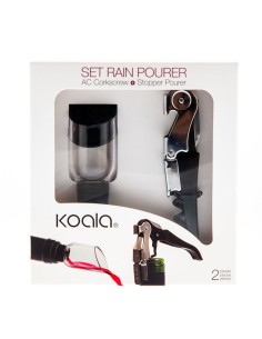 Set of Wine Accessories Black Silver Stainless steel (12 Units) | Tienda24 Tienda24.eu