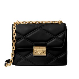 Bolsa Mulher Michael Kors Serena Preto 24 x 17 x 8 cm de Michael Kors, Shoppers e malas de ombro - Ref: S0379888, Preço: 177,...