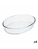 Oven Dish Pyrex Classic Vidrio Oval Transparent Glass 40 x 28 x 7 cm (4 Units) | Tienda24 Tienda24.eu