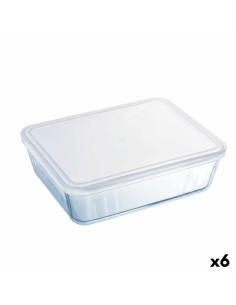 Portapranzo Rettangolare con Coperchio Pyrex Cook & Freeze 22,5 x 17,5 x 6,5 cm 1,5 L Trasparente Silicone Vetro (6 Unità) da...