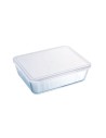 Portapranzo Rettangolare con Coperchio Pyrex Cook & Freeze 25 x 20 cm Trasparente Silicone Vetro 2,6 L (6 Unità) da Pyrex, Co...