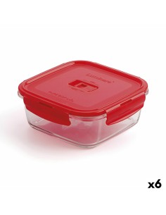 Boîte à lunch hermétique Masterpro Foodies polypropylène Carré 1 L 17,6 x 10,8 x 10 cm Blanc Transparent | Tienda24 Tienda24.eu