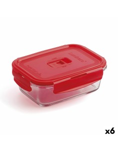 Porta pranzo Ermetico Luminarc Pure Box 19 x 13 cm Rosso 1,22 L Vetro (6 Unità) da Luminarc, Conservazione di alimenti - Ref:...