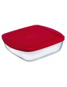 Lancheira Retangular com Tampa Ô Cuisine Cook&store Ocu Vermelho 2,5 L 28 x 20 x 8 cm Silicone Vidro (5 Unidades) | Tienda24 Tienda24.eu