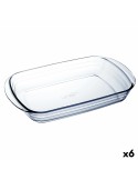 Fuente para Horno Ô Cuisine Ocuisine Vidrio Rectangular Transparente Vidrio 39 x 24 x 6 cm (6 Unidades) | Tienda24 Tienda24.eu