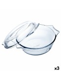 Plat de Four Ô Cuisine Avec couvercle 21,5 x 18 x 8,5 cm Transparent verre (3 Unités) | Tienda24 Tienda24.eu