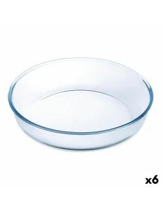 Molde para o Forno Pyrex Classic Redondo Plano Transparente 25 x 25 x 4 cm (6 Unidades) | Tienda24 Tienda24.eu