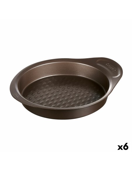 Moule pour four Pyrex Asimetria Rond Noir Ø 26 cm (6 Unités) | Tienda24 Tienda24.eu