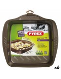 Moule pour four Pyrex Asimetria Carré Noir Métal 24 x 24 cm (6 Unités) | Tienda24 Tienda24.eu