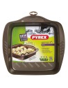 Molde para o Forno Pyrex Asimetria Quadrado Preto Metal 24 x 24 cm (6 Unidades) | Tienda24 Tienda24.eu