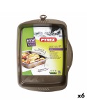 Oven Mould Pyrex Asimetria Rectangular Black 35 x 27 cm Metal (6 Units) | Tienda24 Tienda24.eu