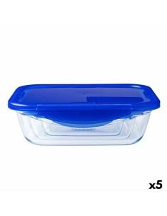 Boîte à repas rectangulaire avec couvercle Ô Cuisine Cook & Store Rouge 1,1 L 23 x 15 x 6,5 cm Silicone verre (6 Unités) | Tienda24 Tienda24.eu