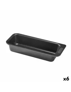 Molde para o Forno Pyrex Magic Retangular Preto Ø 30 cm (6 Unidades) | Tienda24 Tienda24.eu