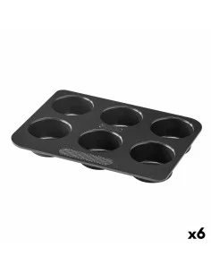 Forma para Tarteletes Pyrex Magic Preto 24 x 18 x 3 cm (6 Unidades) de Pyrex, Formas para queques - Ref: S2707015, Precio: 47...