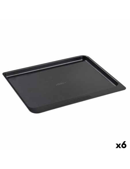 Backform Pyrex Magic Schwarz Eben Metall 33 x 25 cm (6 Stück) | Tienda24 Tienda24.eu