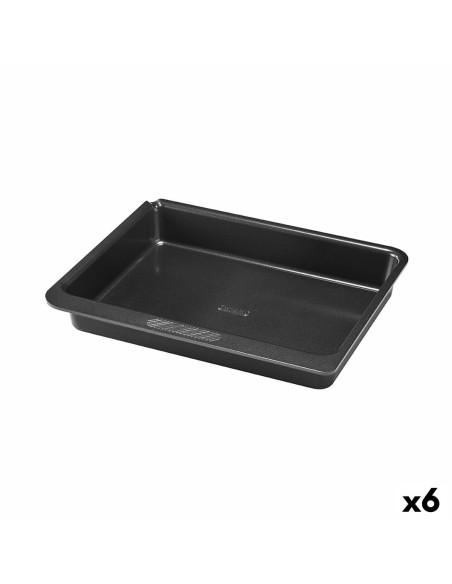 Backform Pyrex Magic karriert rechteckig Schwarz Metall 24 x 24 cm (6 Stück) | Tienda24 Tienda24.eu