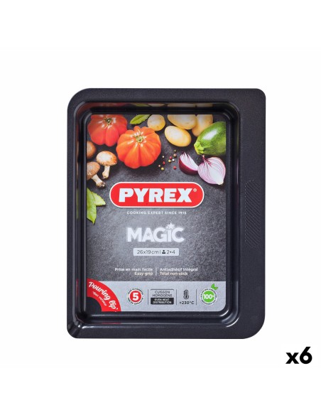 Travessa para o Forno Pyrex Magic Retangular 26 x 18 cm Metal 6 Unidades | Tienda24 Tienda24.eu