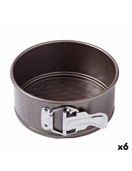 Stampo Removibile Pyrex Asimetria Rotondo Nero Metallo Ø 14 cm (6 Unità) da Pyrex, Stampi per torte e pan di spagna - Ref: S2...