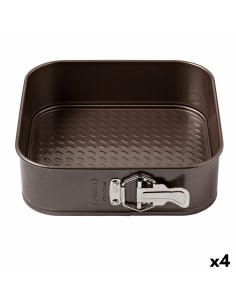 Molde Desmontável Metal Cinzento escuro Aço com carbono (28 x 6,5 x 28,5 cm) (6 Unidades) | Tienda24 Tienda24.eu