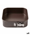 Molde Desmontável Pyrex Asimetria Quadrado Preto Metal (4 Unidades) | Tienda24 Tienda24.eu