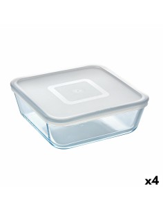 Panier-repas rond avec couvercle Pyrex Cook & Store Bleu 2 L 22 x 22 x 11 cm Silicone verre (3 Unités) | Tienda24 Tienda24.eu