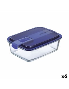 Hermetic Lunch Box Quid Greenery Transparent Plastic (3,7 L) (Pack 4x) | Tienda24 Tienda24.eu