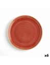 Flat plate Ariane Terra Ceramic Red (Ø 29 cm) (6 Units) | Tienda24 Tienda24.eu