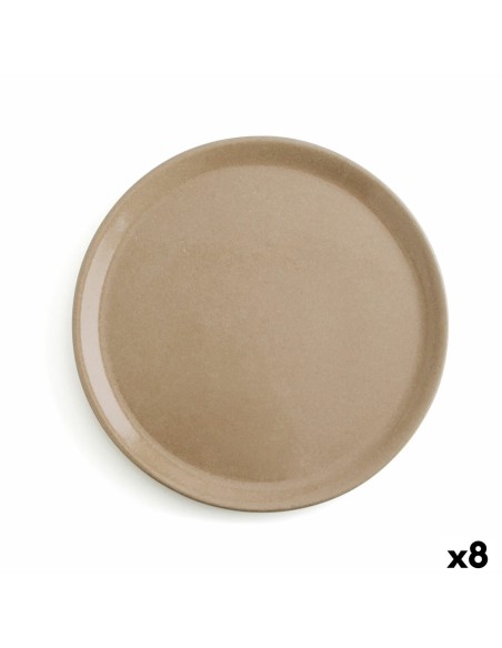 Plato Llano Anaflor Vulcano Carne Barro cocido Beige Ø 31 cm (8 Unidades) | Tienda24 Tienda24.eu