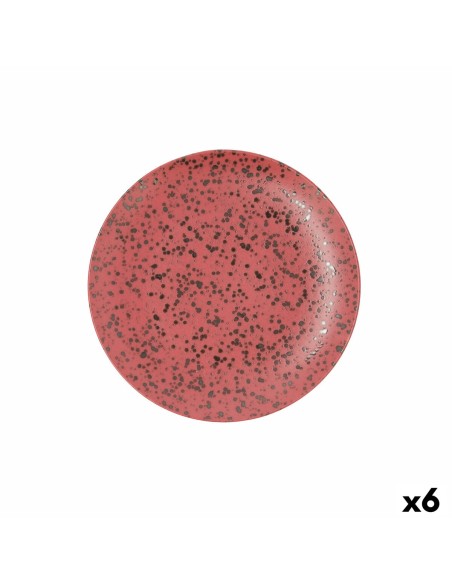 Plato Llano Ariane Oxide Cerámica Rojo (Ø 24 cm) (6 Unidades) | Tienda24 Tienda24.eu