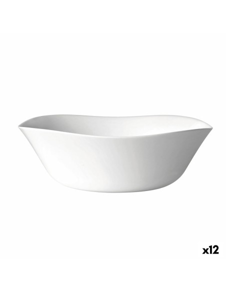 Salad Bowl Bormioli Rocco Parma White Glass (24 cm) (12 Units) | Tienda24 Tienda24.eu