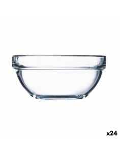 Saladier LAV CP112-1 Transparent Verre 23 x 23 x 10 cm (4 Unités) (2600 cc) (ø 23 x 9,4 cm) | Tienda24 Tienda24.eu